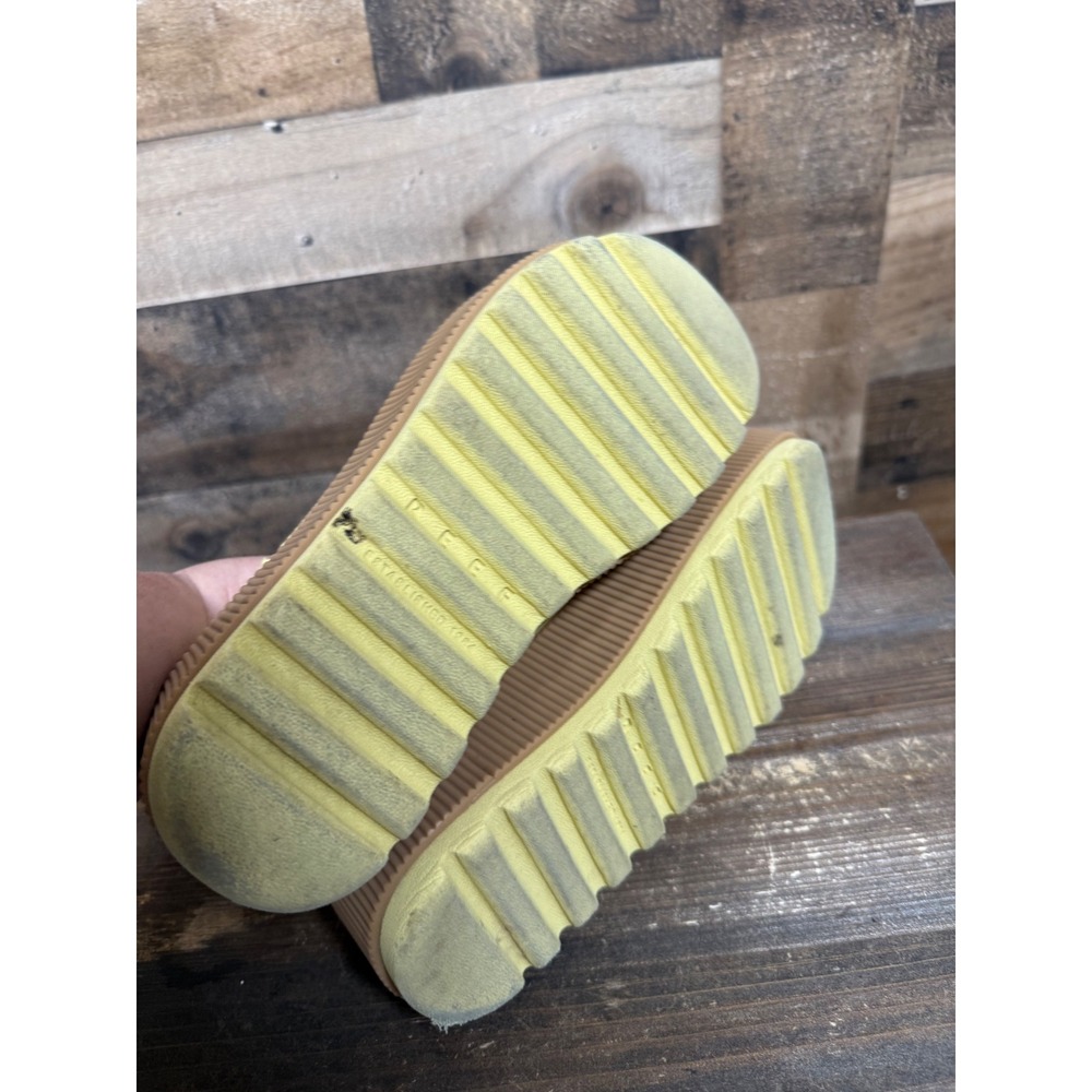 Reef Water Vista Yellow Tan Platform Sandals Womens 6 Waterproof Strappy Slide - Picture 5 of 8